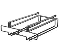 YAMAZAKI Undershelf Stemware Holder Home Portabicchieri da Vino - Supporto portaoggetti da Appendere | Acciaio | Soluzione sotto Il ripiano, Nero, Taglia Unica