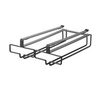 YAMAZAKI Undershelf Stemware Holder Home Portabicchieri da Vino - Supporto portaoggetti da Appendere | Acciaio | Soluzione sotto Il ripiano, Nero, Taglia Unica