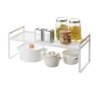 Yamazaki Wired Organizer Rack-Kitchen Storage Shelves Scaffale portaoggetti, Acciaio, Bianco, Taglia unica