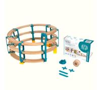 Yamba Set adattatore Helix 3 - Pietre adattatore per binari Brio® e mattoncini duplo®, si adatta a tutti i comuni ferroviari in legno e mattoncini a morsetto. Include rullo in legno Rolli, Swiss Made