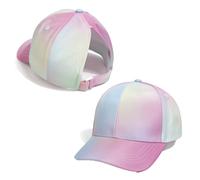 YAMEE Berretto da Baseball per Ragazze Cappellini da Baseball Coda di Cavallo Estivi Traspirante,Cappello Bambino Bambini Cappello da Sole Cotone con Protezione UV,Sport Vacanza Spiaggia All'aperto