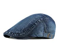 YAMEE Berretto di Denim Basco Uomo Retro Classico,Coppola Donna Estiva Traspirante Casual Beret,Berretto Unisex Regolabile Cappello a Punta,Flat cap Uomo Protezione Solare,Berretto Sport All'aperto