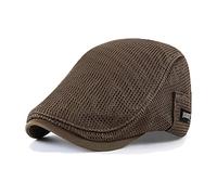 YAMEE Berretto Piatto da Uomo Estivi in Rete,Cappello Flat cap Newsboy Vintage,Berretto da Strillone Estivo Traspirante,Coppola Uomo Estiva (Circonferenza della Testa: 56-60 cm)