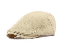 YAMEE Berretto Piatto in Paglia per Uomo,Beret Uomo per Estiva Traspirante,Cappello Basco Donna Retro Casuale,Coppola Uomo Anti-UV,Berretto da Uomo Regolabile Newsboy cap Beret Cappello (55-59) CM