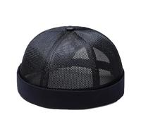 YAMEE Berretto Uomo Estivi in Rete Docker Senza Tesa,Cappello Donna Classico Regolabile Marinaio,Cappello Uomo Docker Vintage,Berretto Unisex All'aperto Casual,Cappello da Porto Rolled Cuff（56-60cm）