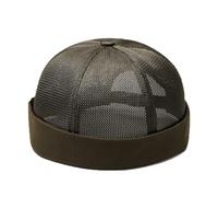 YAMEE Berretto Uomo Estivi in Rete Docker Senza Tesa,Cappello Donna Classico Regolabile Marinaio,Cappello Uomo Docker Vintage,Berretto Unisex All'aperto Casual,Cappello da Porto Rolled Cuff（56-60cm）