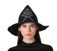 YAMEE Cappello da Strega Halloween da Donna,Cappello in Lana di Halloween Partito Cappelli Donna Festa Carnevale Party masquerade accessorio Cosplay