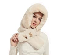 YAMEE Cappello Donna Invernale con Sciarpa Caldo,Berretto Invernale Beanie Donna Morbida Peluche Carino Elegante,Ski Mask Donna Antivento,Cappello da Cacciatore Invernale Donna Protezione dal Freddo
