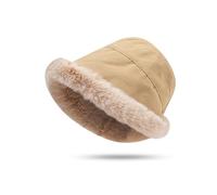 YAMEE Cappello Invernale Donna Calda,Cappello Donna Invernale Beanie Hat Protezione dal Freddo,Cappello Pescatore Donna Arrotolato Bordo Peluche,Cappello da Pescatore Donna Antivento per Campeggio