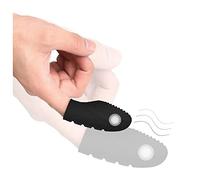 YameiS Mini Flírṭíṇg Víbrátíón Attrezzatura per Esercizi Sportivi Protezione per Le Dita Silicone (Nero)