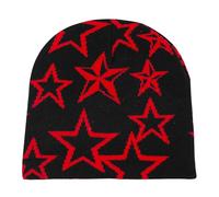 YAMEIZE Beanie Trendy Y2K Stella Pattern - Cappelli a Maglia per Donna Uomo Beanie Hat Elastico Slouchy Cappello a Maglia Inverno Skull cap All'aperto