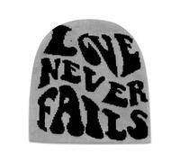 YAMEIZE Cappelli a Maglia di Tendenza per Donne Uomo - Lettera di Denaro Graphic Beanies Morbido Cappello a Maglia Slouchy Grunge Rap Skull cap