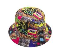 YAMEIZE Cappello a Secchiello Anni '90 per Uomo - Donna Moda retrò Anni '90 Outfits Rave Sun cap Packable Fisherman Bucket Hat Outdoor