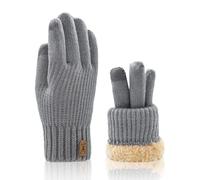 YAMEIZE Guanti Invernali a Maglia Caldi con Touchscreen - per Uomo e Donna Guanti Invernali Termici a Maglia Spessa Touch Screen Guida all'aperto fredda