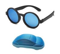 YAMEIZE Kid Piccoli e Cute - Occhiali da Sole Polarizzati Rotondi per Boys Girls dai 3 ai 10 anni Occhiali per Bambini con Protezione UV400 in Gomma Flessibile