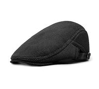 YAMEIZE Mesh Cappello da Piatto in Rete di Tendenza - Cotone Berretto da Regolabile Flat cap da Uomo Cappello Vintage Ivy cap Gatsby Traspirante Cabbie e Piatto da Guida