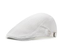YAMEIZE Mesh Cappello da Piatto in Rete di Tendenza - Cotone Berretto da Regolabile Flat cap da Uomo Cappello Vintage Ivy cap Gatsby Traspirante Cabbie e Piatto da Guida