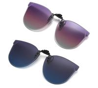 YAMEIZE Occhiali da Sole Polarized Cat Eye Clip-on per Donna Uomo Flip-up Protezione UV 400 Shade Anti-Glare Occhiali Guida all'Aperto…