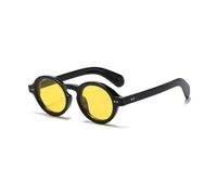 YAMEIZE Occhiali da Sole Polarizzati da Uomo Donna Rotondi Vintage Montatura Spessa Retro Piccolo Protezione UV400 Anni 90 Stile Occhiali