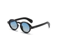 YAMEIZE Occhiali da Sole Polarizzati da Uomo Donna Rotondi Vintage Montatura Spessa Retro Piccolo Protezione UV400 Anni 90 Stile Occhiali