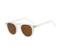 YAMEIZE Occhiali da Sole Rotondi Vintage per Donna Uomo Flat Top Piccoli Retrò Occhiali da sole Rotondi Piccoli Classic Protezione UV400