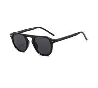 YAMEIZE Occhiali da Sole Rotondi Vintage per Donna Uomo Flat Top Piccoli Retrò Occhiali da sole Rotondi Piccoli Classic Protezione UV400