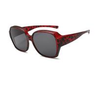 YAMEIZE Polarizzati Sovraocchiali da Sole di Per Uomo Donna - Vintage Anti Abbagliamento UV400 Protezione Rettangolo gli Over Occhiali da guida