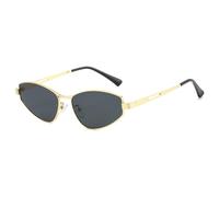 YAMEIZE Retrò Occhiali da Sole Ovale per Donna e Uomo Vintage Piccoli Occhiali da Sole Montatura Metallo Stretti Anni '90 Occhiali Irregolari Protezione UV400