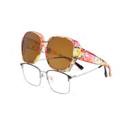 YAMEIZE Trendy Sovraocchiali da Sole per Uomo Donna - Vintage Protezione UV400 Rettangolo Over Sopra Occhiali Quadrati Guida all'aperto