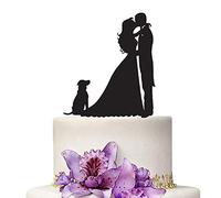 YAMI COCU - Decorazione per torta nuziale, in acrilico, colore: nero