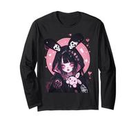 Yami Kawaii Girl in Goth Bunny - Felpa con Cappuccio Pastel Emo Creepy Maglia a Manica