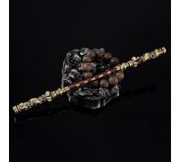 YAMKNICE Black Myth Wukong Braccia,35 cm Monkeys King Ruyi Golden Cudgel,Monkey King Staff,Bronze cloud Ruyi Staff,Monkey King Weapon Decoration,West - periferiche Game Model, Peso 216g (Bronze)