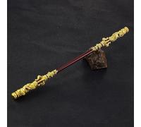 YAMKNICE Black Myth Wukong Braccia,35 cm Monkeys King Ruyi Golden Cudgel,Monkey King Staff,Bronze cloud Ruyi Staff,Monkey King Weapon Decoration,West - periferiche Game Model, Peso 216g (Gold)