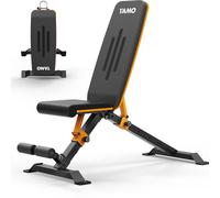 YAMO YW300 Panca Pesi Pieghevole | Panca Regolabile 8 livelli schienale & 3 posizioni seduta | Panca inclinata e piana per home gym | 300 kg capacità, comfort ergonomico, Nero