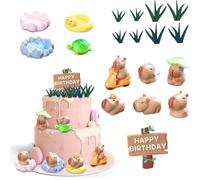 Yamobi 11Pcs Capybara Decoraciones de Fiesta de Cumpleaños,Capybara Decoraciones de Pastel,Capybara Accesorios de Fiesta de Cumpleaños para Capybara Decoraciones de Baby Shower Decoraciones de Fiesta