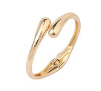 Yamobi 2 pezzi bracciali dorati per donne, set di gioielli Chunky, bracciali dorati impermeabili e resistenti allo scolorimento per occasioni speciali