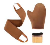 Yamobi 3 Pack Guanto Autoabbronzante Set Applicatore Autoabbronzante con Applicatore per Schiena, Pennello Autoabbronzante Guanto per Abbronzatura