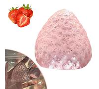 Yamobi Fragola Taba Squishy, giocattolo antistress, giocattolo a pressione di frutta, simulazione fragola Fufu Squishy, giocattolo per alleviare l'ansia (rosa)