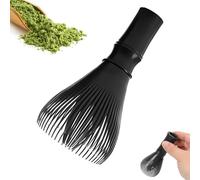 Yamobi Matcha-Besen Set, frusta fatta a mano in bambù, ideale per tè matcha, matcha-latte e altre bevande a base di matcha, incluso supporto per frusta nero