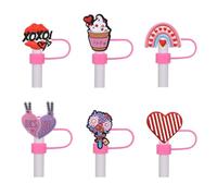 Yamobi Set di 6 tappi di copertura in paglia per Stanley Cup, riutilizzabili in silicone, accessori per Stanley, accessori per bere portatili e polvere