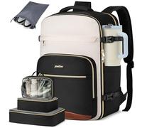 YAMTION Set zaino da viaggio nero/beige L