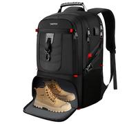 YAMTION Uomo Zaino PC 17.3 Pollici,Durevole Zaino Scuola con Scomparto per Scarpe per Ragazzi Adolescenti,Antifurto Zaino per Viaggio Lavoro Ufficio Uni,Nero