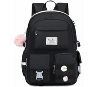 YAMTION Zaino da scuola per ragazze adolescenti, zaino per laptop da 15,6 pollici, borsa per libri per studenti delle scuole medie universitarie, carino borsa da scuola per donne