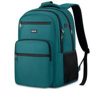 YAMTION Zaino da uomo, zaino scolastico per adolescenti, verde, 15.6"