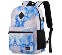YAMTION Zaino per la scuola, classico e carino, per uomini e ragazzi, con porta di ricarica USB, per scuola superiore, università, ufficio, lavoro, viaggi