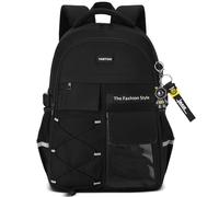 YAMTION Zaino per scuola,ragazzi e ragazze,zaino per uomini e donne, borsa per libri universitari con porta di ricarica USB, zaino da viaggio per laptop per scuola media e superiore