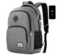 YAMTION - Zaino per uomo e donna, zaino per la scuola, per adolescenti, per laptop da 15,6 pollici (39,5 cm), zaino per computer portatile, con porta di ricarica USB, per lavoro, studio, viaggi