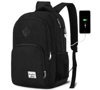 YAMTION - Zaino per uomo e donna, zaino per la scuola, per adolescenti, per laptop da 17,3 pollici (44 cm), zaino per computer portatile, con porta di ricarica USB, per lavoro, studio, viaggi