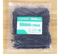 YAMXIN Fascette stringicavo piccole, colore nero, 96 mm x 1,8 mm, 1000 pezzi, per installazione elettrica, casa, giardino, gestione dei cavi
