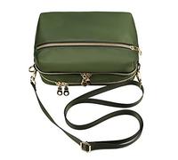YANAIER Borsa a tracolla da donna, casual, multi tasca, piccola borsa per cellulare, portafoglio, borsa a tracolla per donne e ragazze, Verde militare, S, Contemporaneo